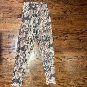 Aerie Offline Snakeskin Crossover Leggings